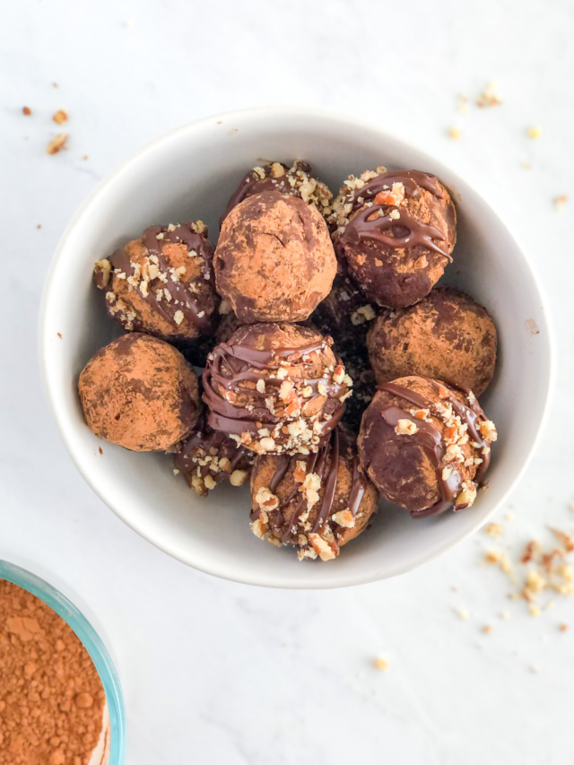 No Bake Avocado Pecan Truffles SemiSweet Bites