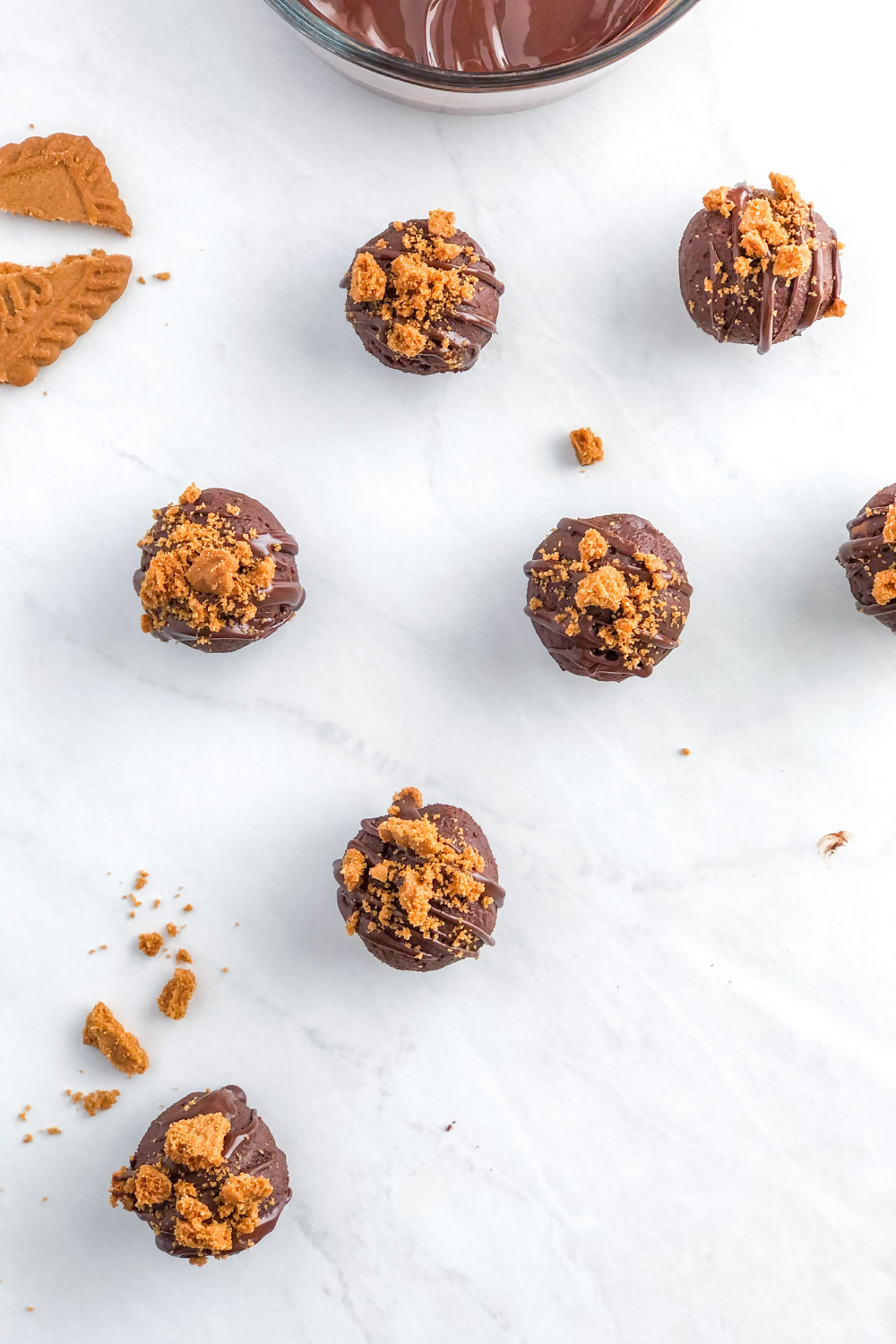 chocolate brownie Biscoff truffles