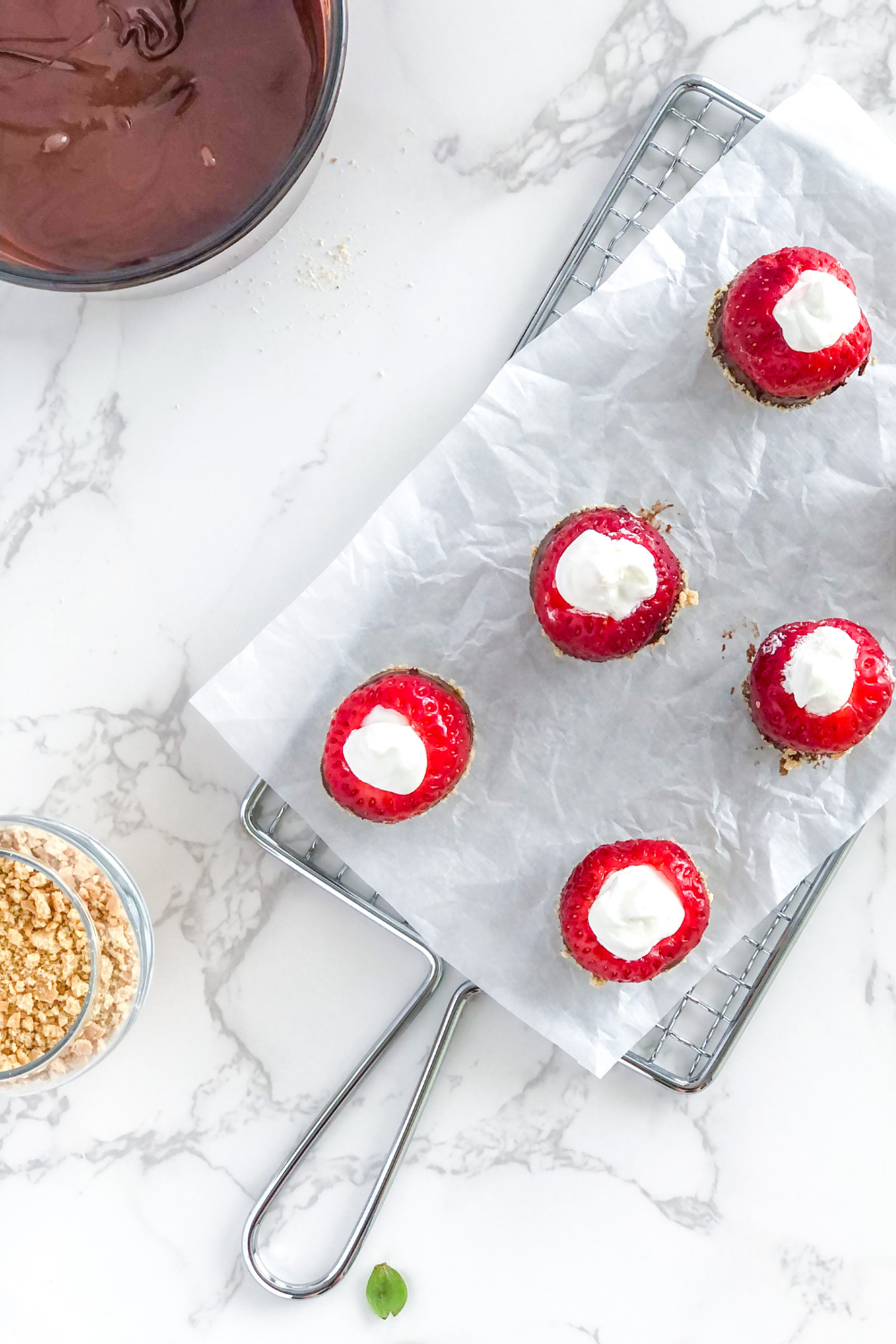 strawberries filled with whipped cream