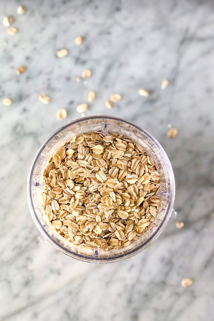 old-fashioned oats in a blender