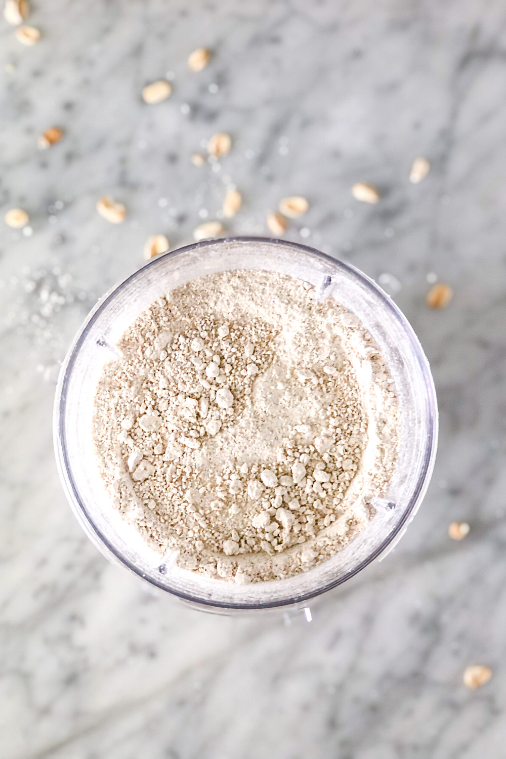 oat flour in a blender