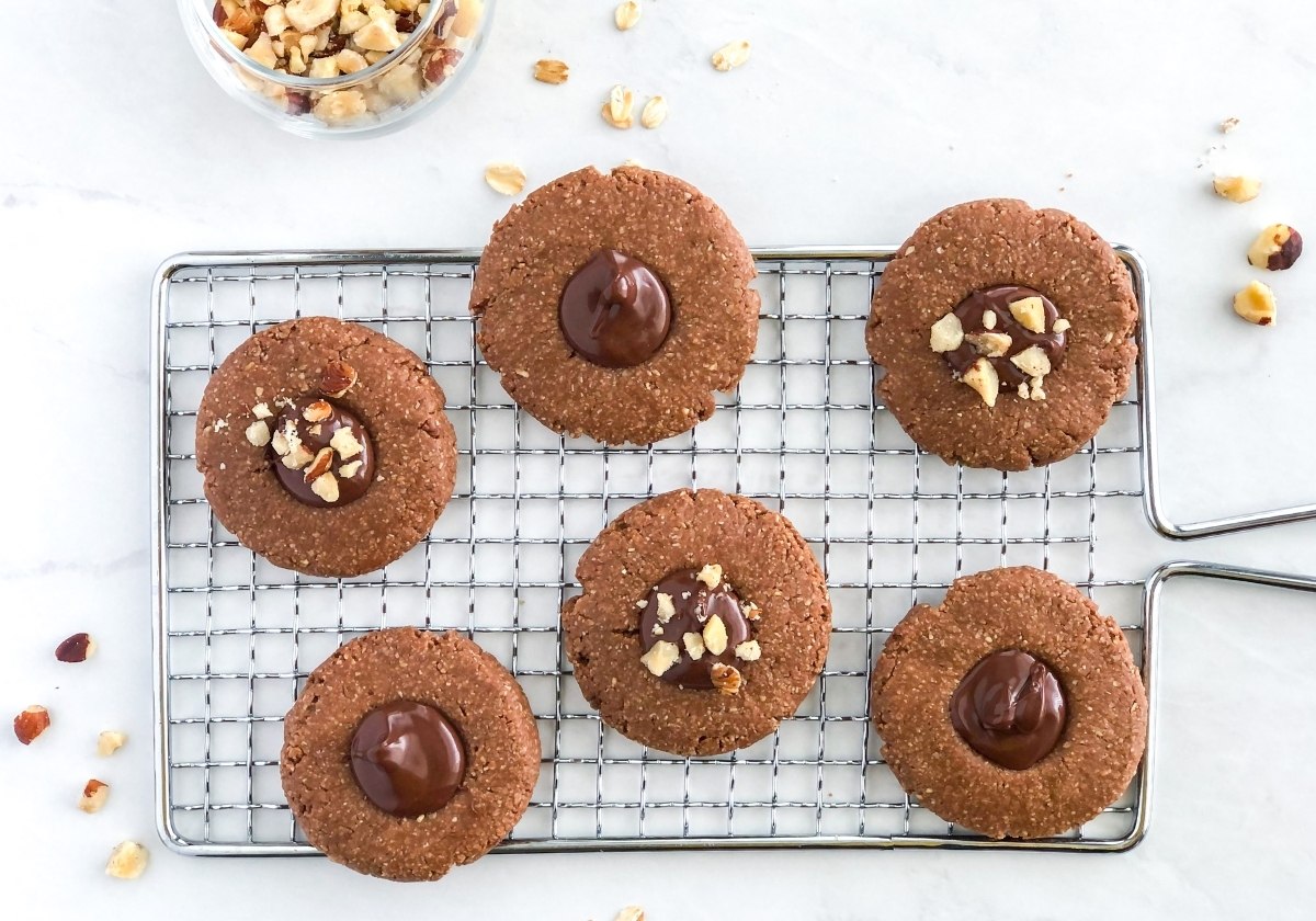 no bake Nutella thumbprint cookies