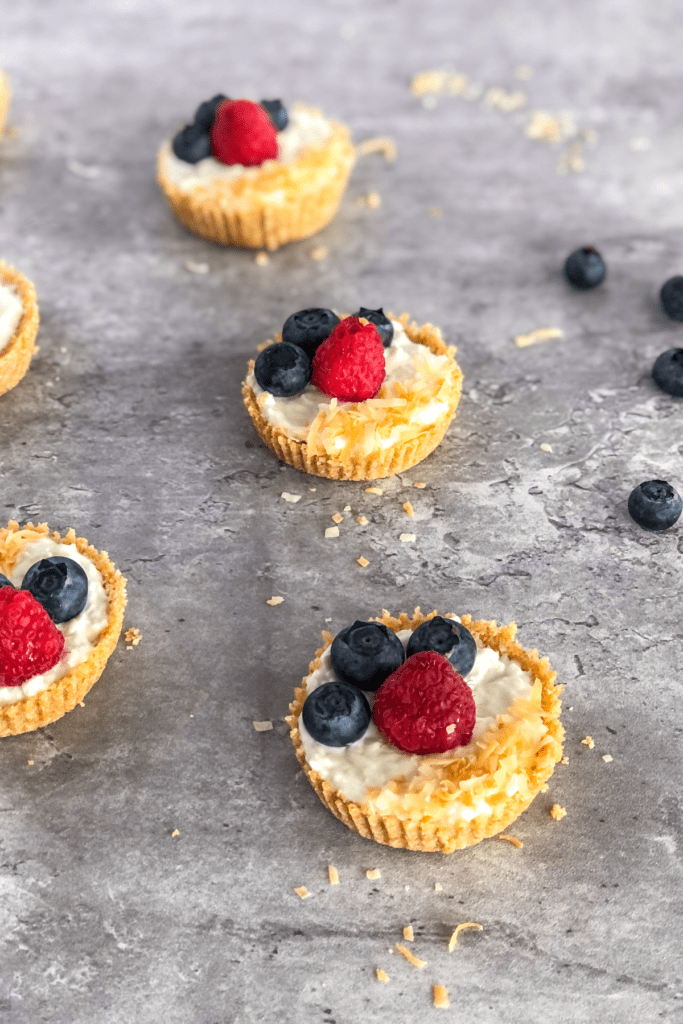 Berry Coconut Tarts with Yogurt