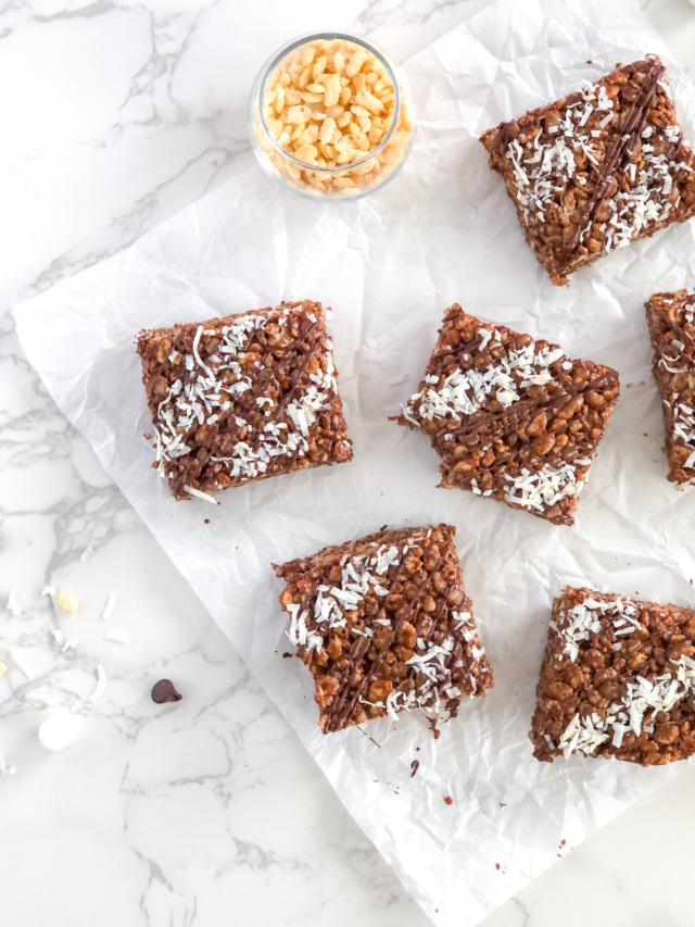 Coconut Chocolate Rice Krispie Treats SemiSweet Bites