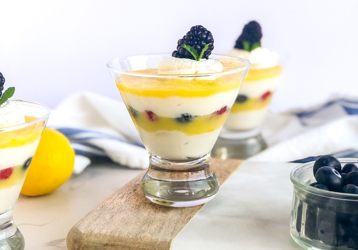 lemon curd parfaits with berries