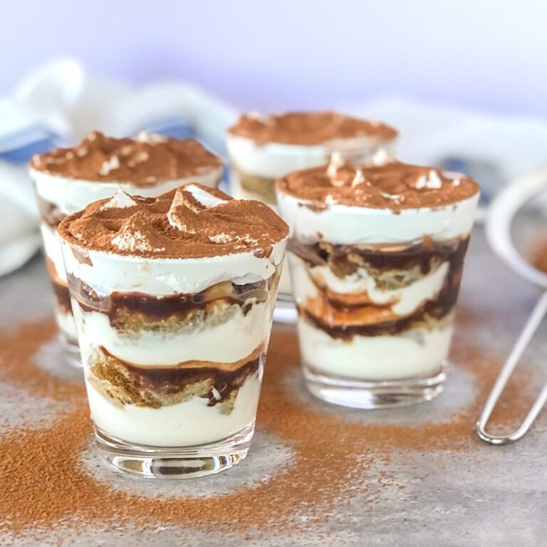 No Bake Nutella Tiramisu Jars with Greek Yogurt (Nutellamisu)