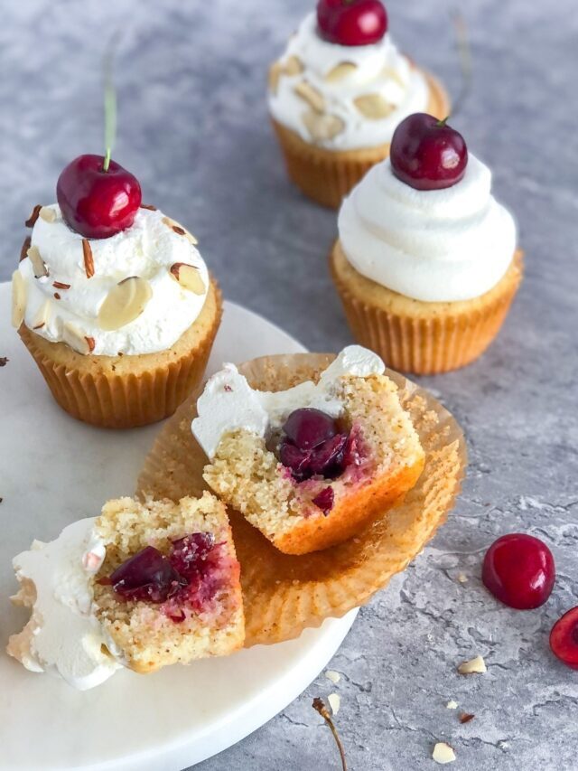 Easy Cherry Filled Cupcakes