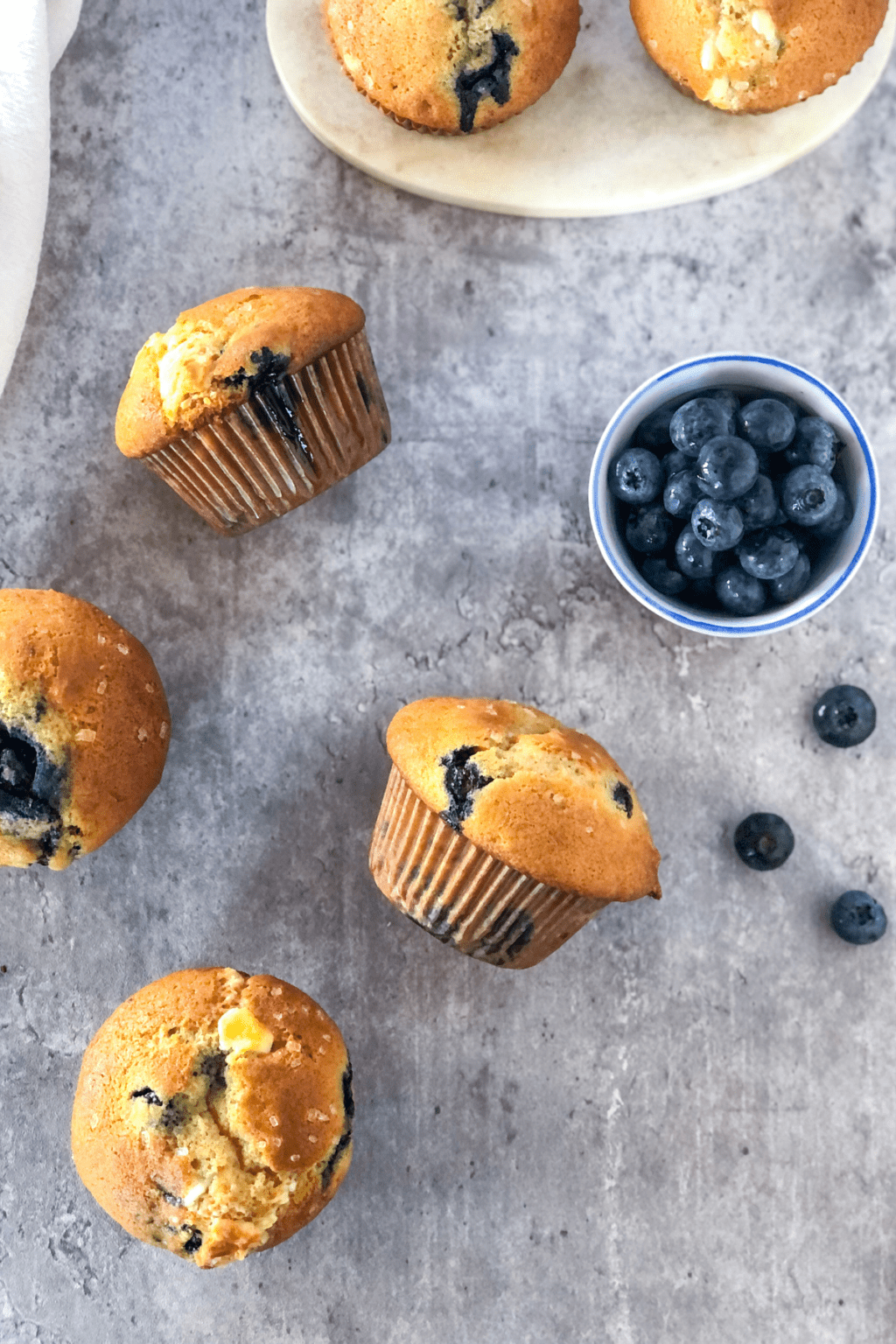 Blueberry White Chocolate Muffins