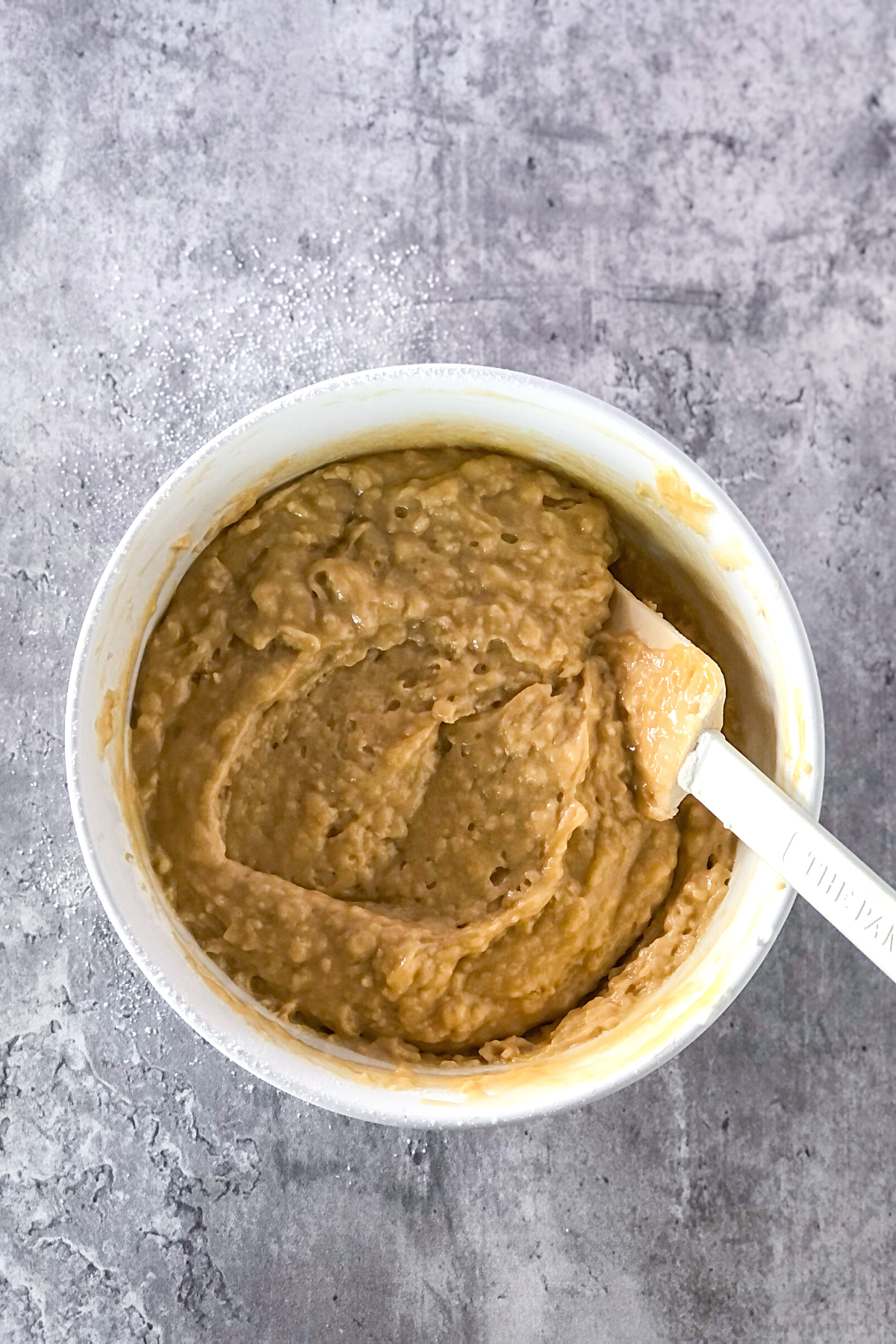 muffin batter in a bowl