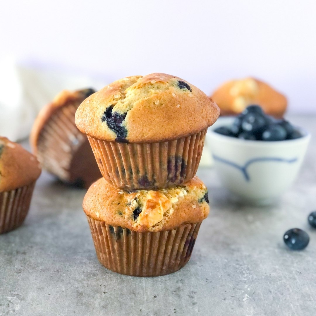 Easy White Chocolate Blueberry Muffins | SemiSweet Bites