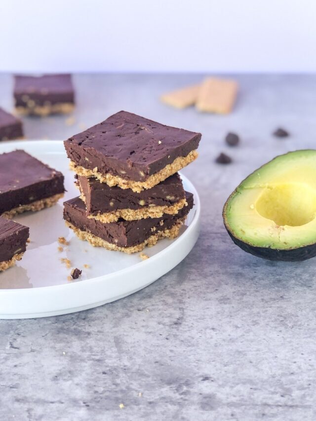 Healthy Chocolate Avocado Fudge Bars