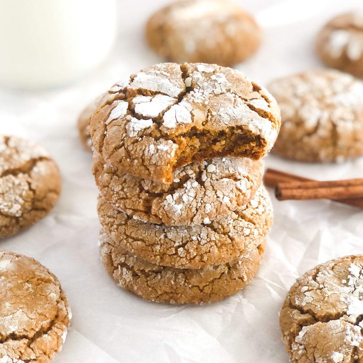 Ginger Molasses Crinkle Cookies
